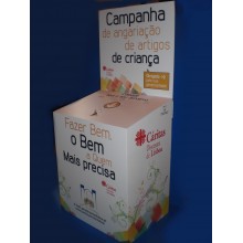 Caixa de sugestões em PVC Expandido com crowner e decoração em VINIL impresso
